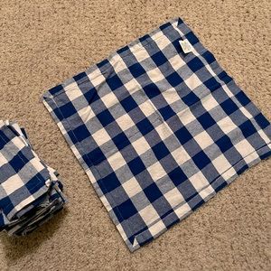 Blue Plaid picnic napkins clothe